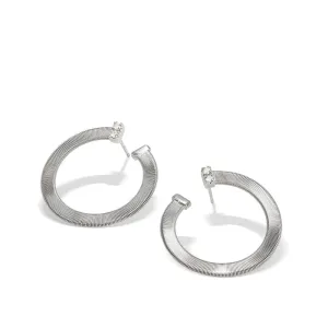 Marco Bicego Masai 18ct White Gold 0.12ct Diamond Loop Earrings