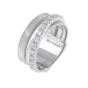 Marco Bicego Masai 18ct White Gold 0.39ct Diamond Three Strand Ring
