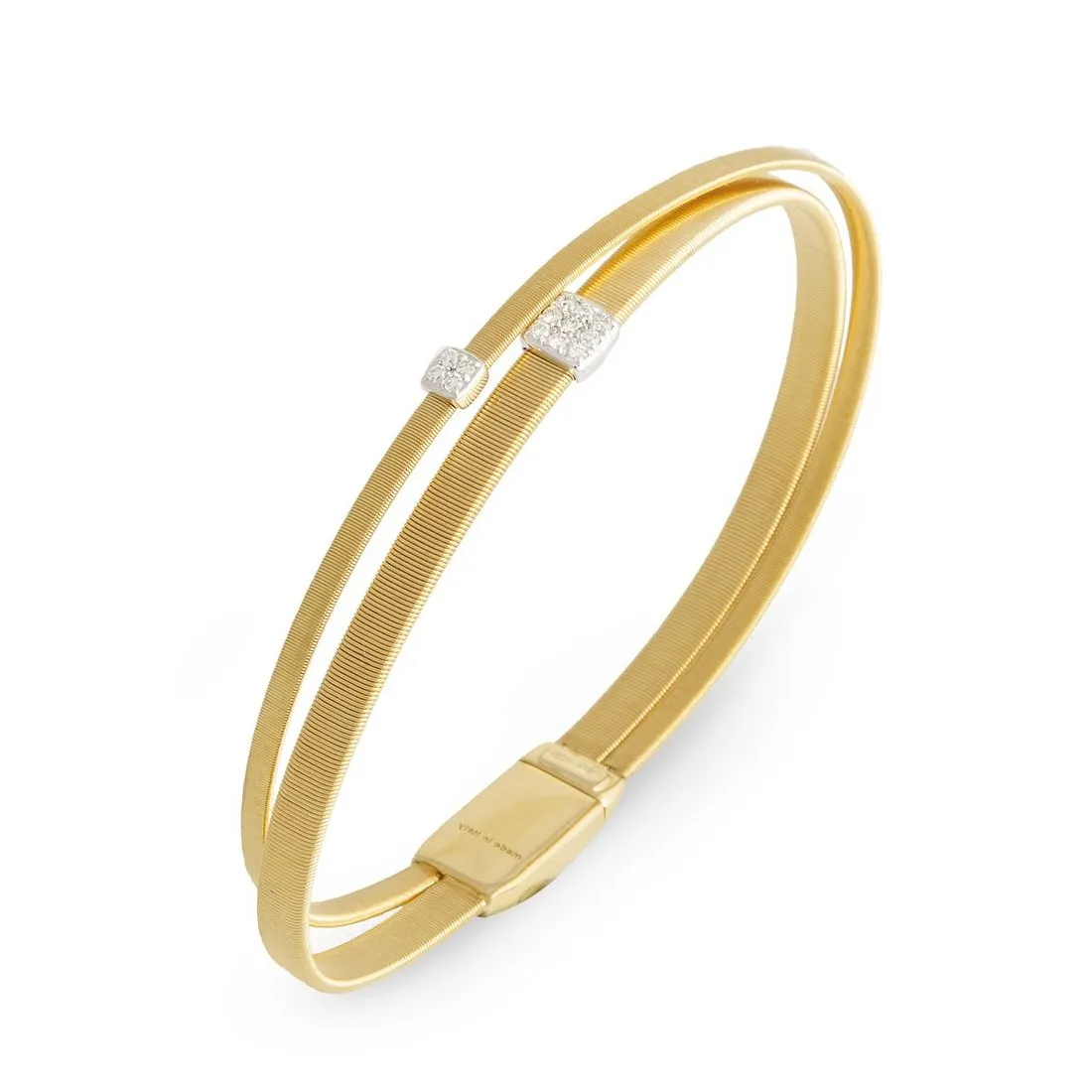 Marco Bicego Masai 18ct Yellow Gold 0.10ct Diamond Crossover Bracelet