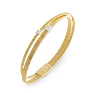 Marco Bicego Masai 18ct Yellow Gold 0.10ct Diamond Crossover Bracelet