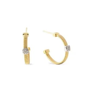Marco Bicego Masai 18ct Yellow Gold 0.14ct Diamond Hoop Earrings D
