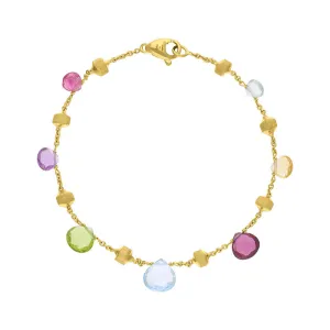 Marco Bicego Paradise 18ct Yellow Gold Mixed Gemstone Bracelet D
