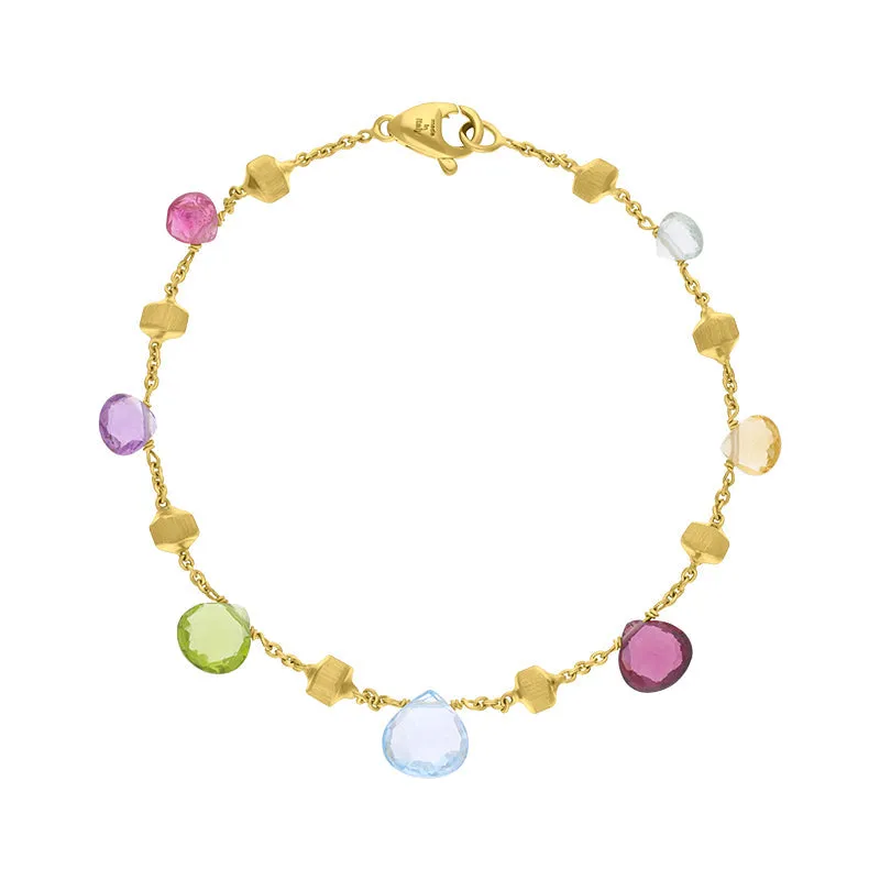 Marco Bicego Paradise 18ct Yellow Gold Mixed Gemstone Bracelet D