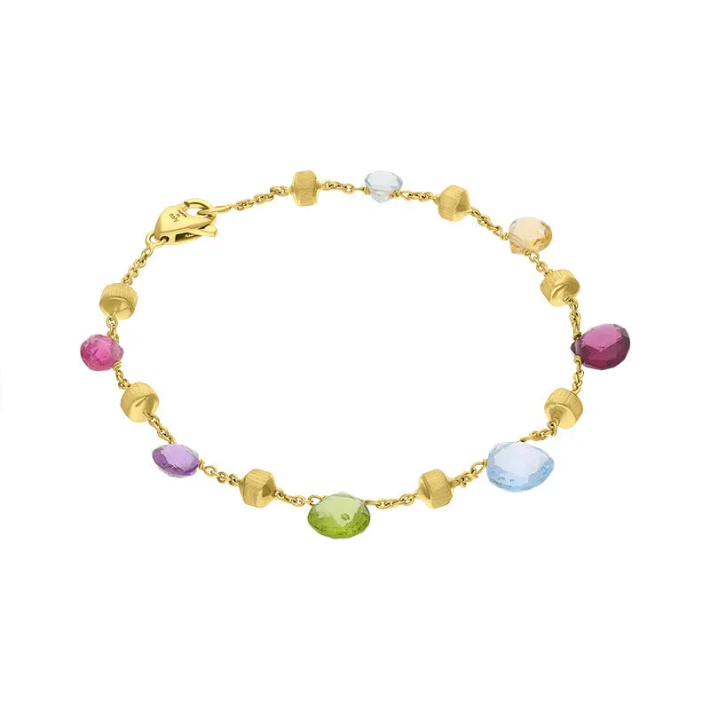 Marco Bicego Paradise 18ct Yellow Gold Mixed Gemstone Bracelet D