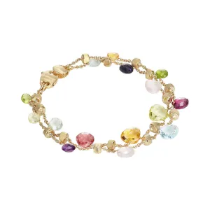 Marco Bicego Paradise 18ct Yellow Gold Multicolour Gemstone Bracelet