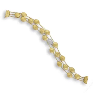 Marco Bicego Siviglia 18ct Yellow Gold 0.29ct Diamond Multi-Strand Bracelet