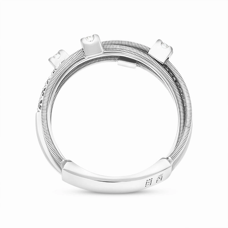Marco Bicego Goa 18ct White Gold 0.25ct Diamond Crossover Ring