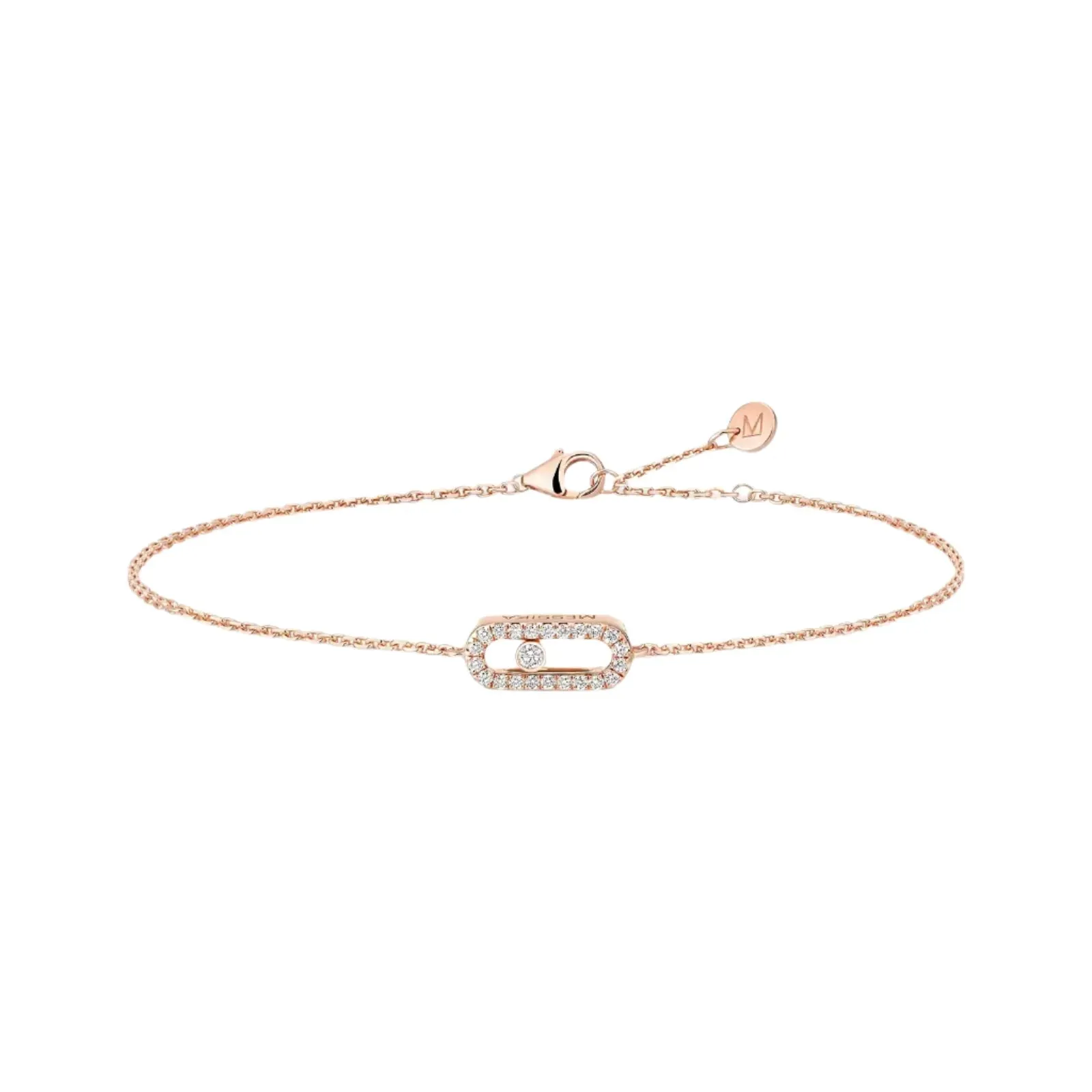 Messika Care(s) 18ct Rose Gold & Diamond Pav Bracelet