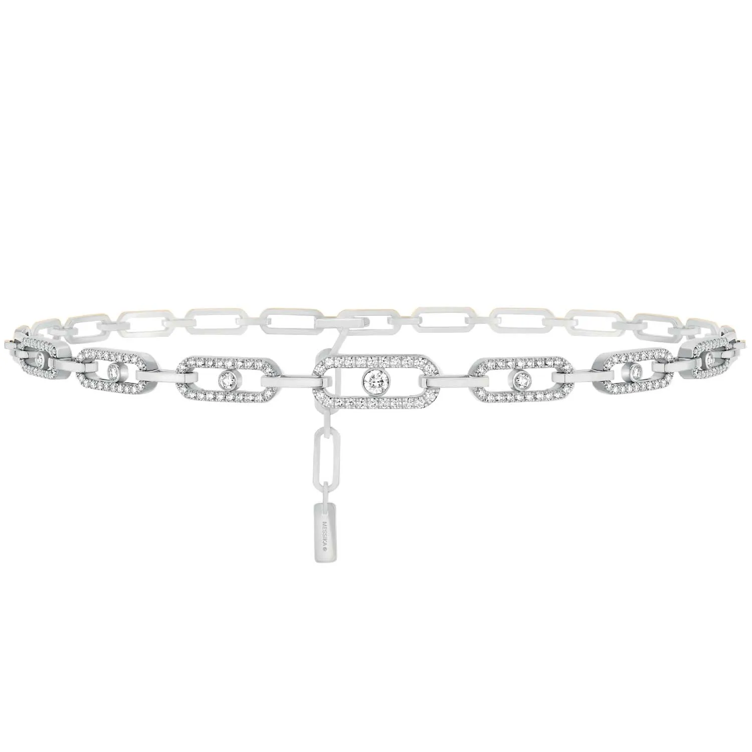 Messika Move Link 18ct White Gold 1.70ct Diamond Multi Choker