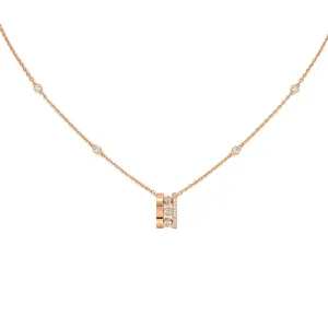 Messika Move Romane 18ct Rose Gold 0.32ct Diamond Necklace