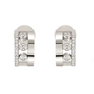 Messika Move Romane 18ct White Gold 0.29ct Diamond Mini Hoop Earrings