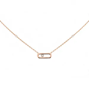 Messika Move Uno 18ct Rose Gold Diamond Necklace