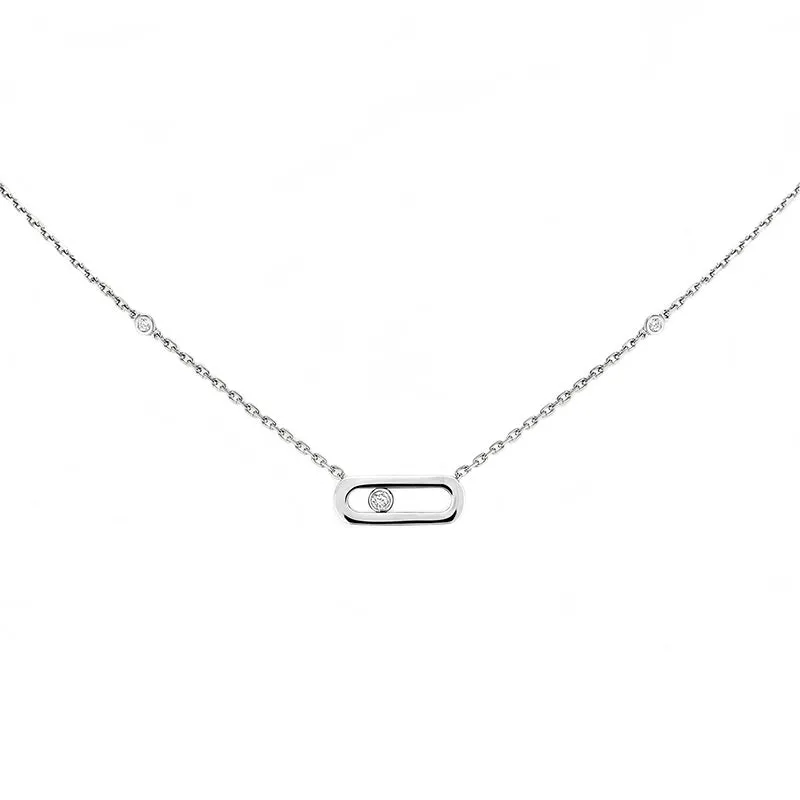 Messika Move Uno 18ct White Gold Diamond Necklace