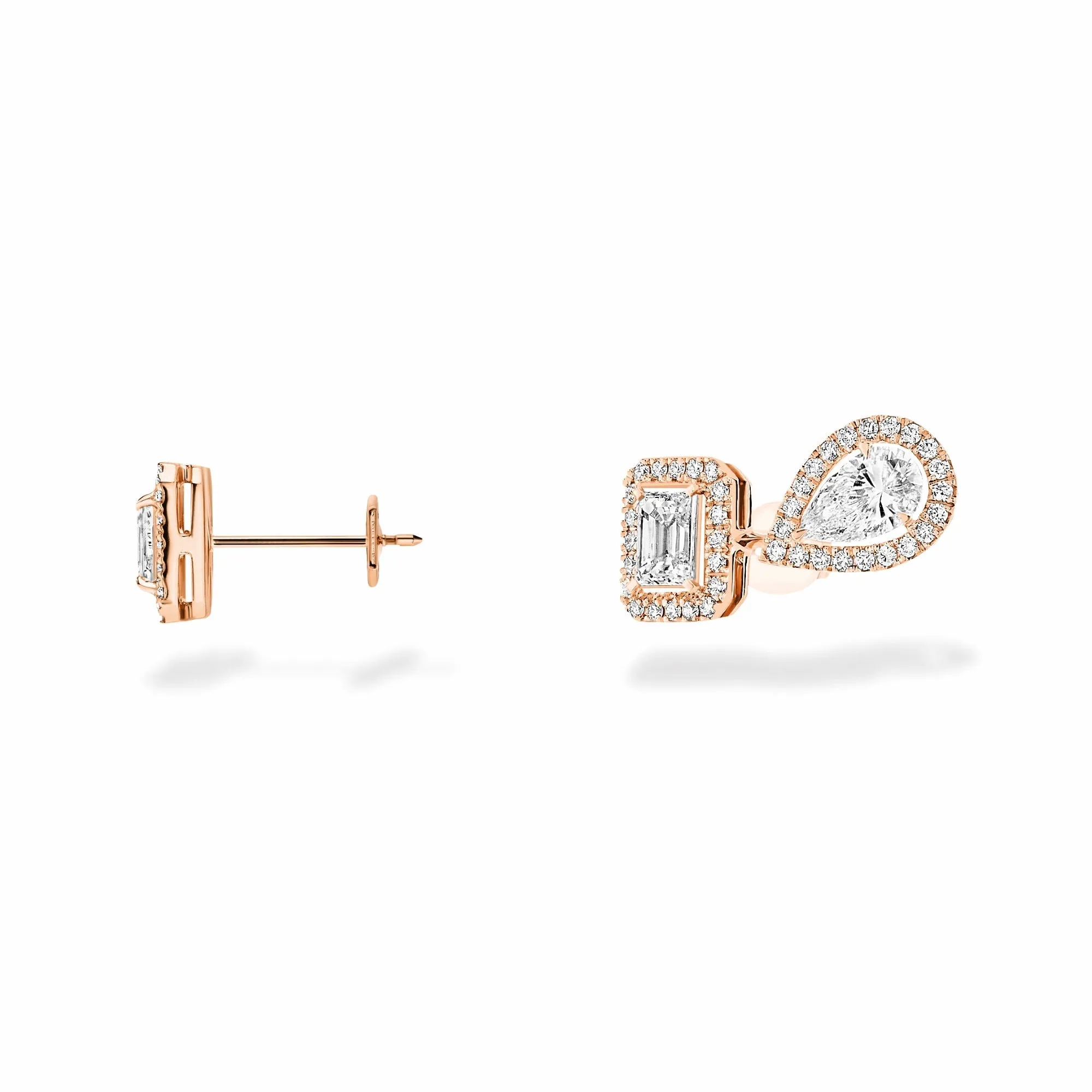 Messika My Twin 1   2 18ct Rose Gold 0.81ct Diamond Stud Earrings