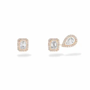 Messika My Twin 1   2 18ct Rose Gold 0.81ct Diamond Stud Earrings