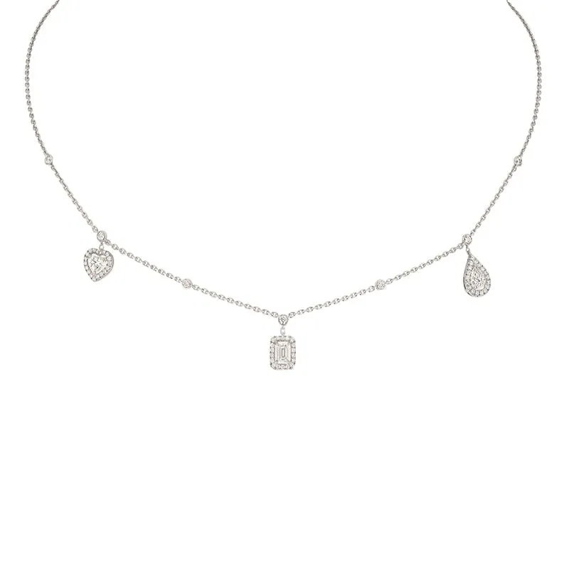 Messika My Twin 18ct White Gold 0.76ct Diamond Trio Necklace