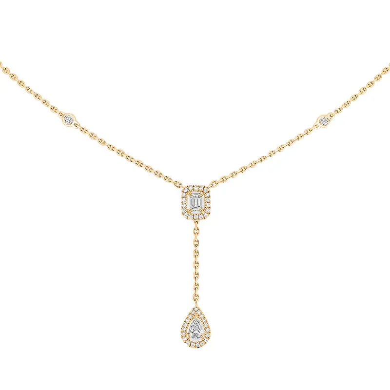 Messika My Twin 18ct Yellow Gold 0.35ct Diamond Tie Necklace