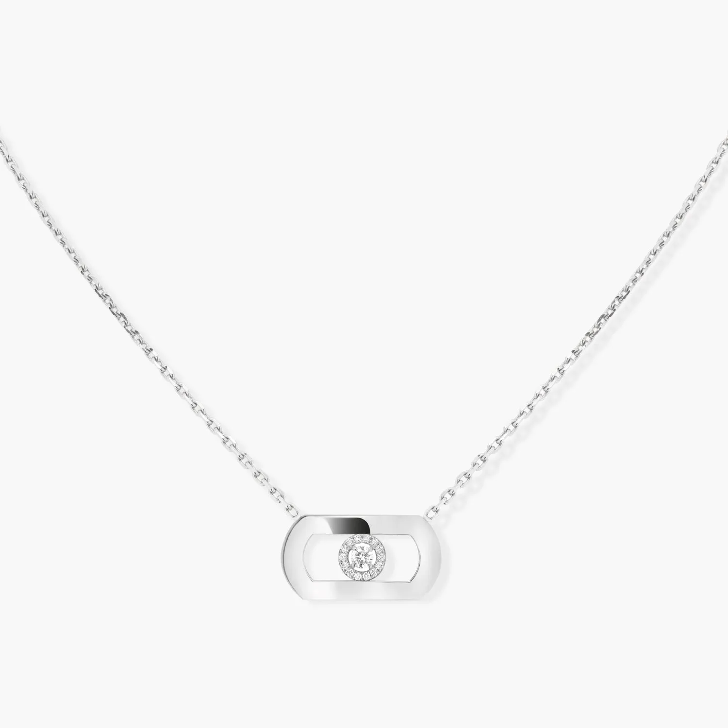 Messika So Move 18ct White Gold 0.12ct Diamond Necklace