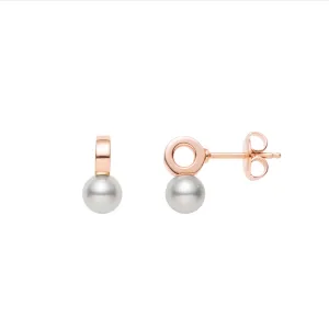 Mikimoto 18ct Rose Gold Akoya Pearl Stud Earrings