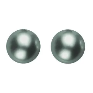 Mikimoto 18ct White Gold 10mm A  Black South Sea Pearl Stud Earrings