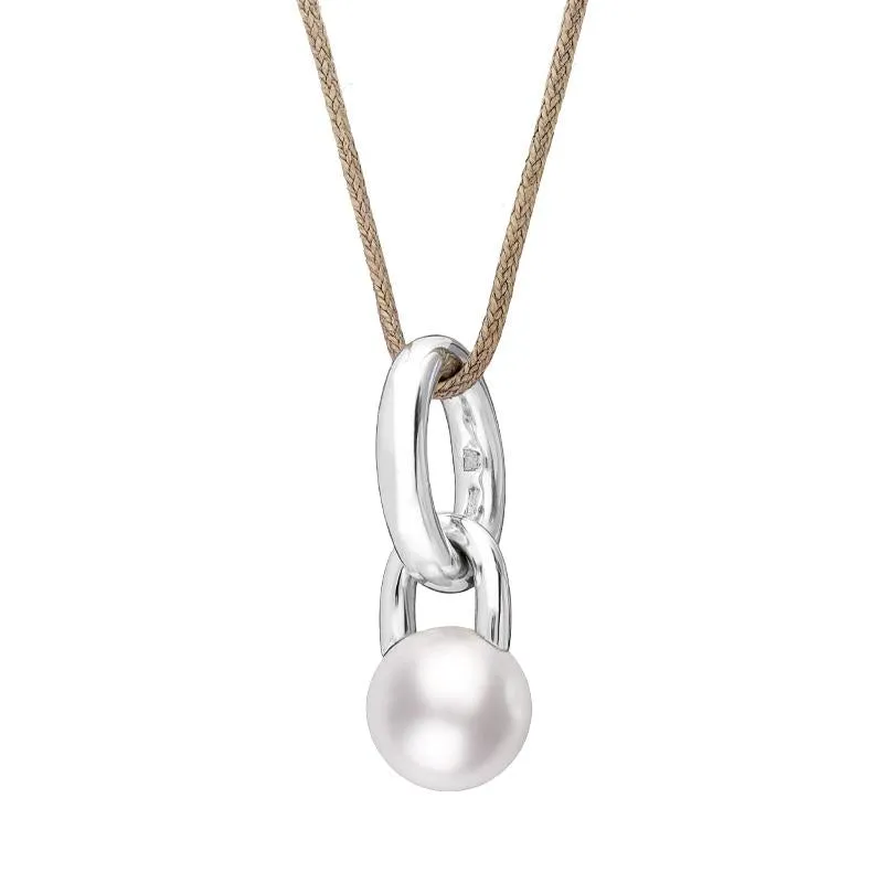 Mikimoto 18ct White Gold 10mm White South Sea Pearl Ring Drop Necklace