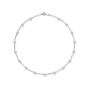 Mikimoto 18ct White Gold 5.5mm White Akoya Pearl Necklace
