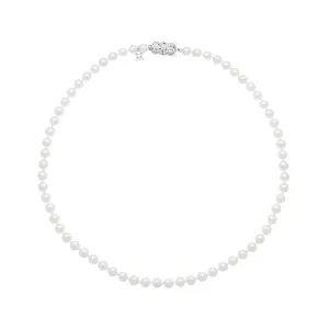 Mikimoto 18ct White Gold 6.5mm White Akoya Pearl Necklace