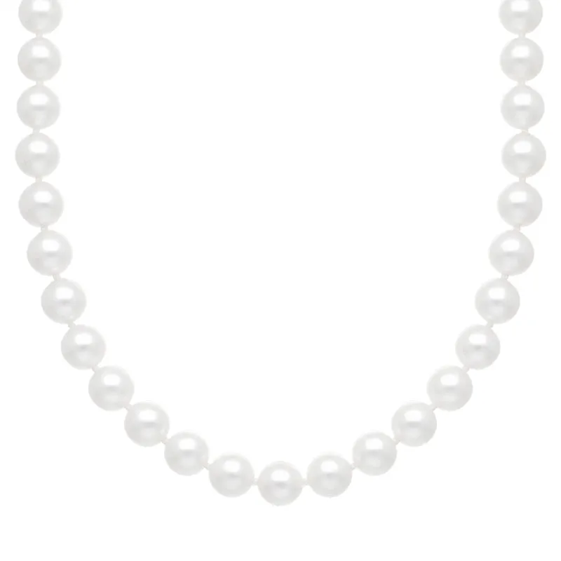 Mikimoto 18ct White Gold 6.5mm White Akoya Pearl Necklace