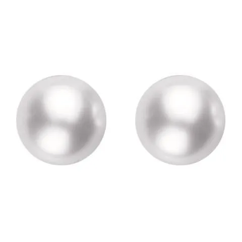 Mikimoto 18ct White Gold 6mm White Grade AA Pearl Stud Earrings