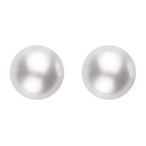Mikimoto 18ct White Gold 7.5mm White Grade A  Pearl Stud Earrings