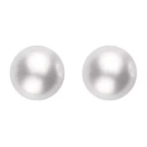 Mikimoto 18ct White Gold 7.5mm White Grade A  Pearl Stud Earrings