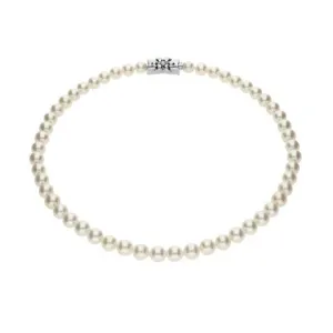 Mikimoto 18ct White Gold 7mm White Akoya Pearl Necklace