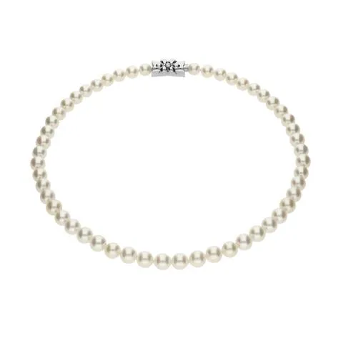 Mikimoto 18ct White Gold 7mm White Akoya Pearl Necklace