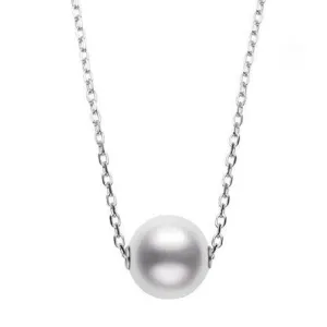 Mikimoto 18ct White Gold 8mm White A  Akoya Pearl Necklace