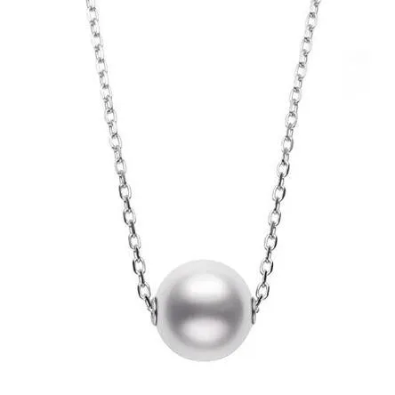 Mikimoto 18ct White Gold 8mm White A  Akoya Pearl Necklace