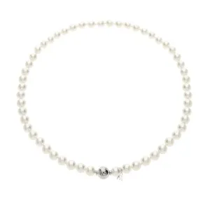 Mikimoto 18ct White Gold 8mm White A1 Akoya Pearl Necklace