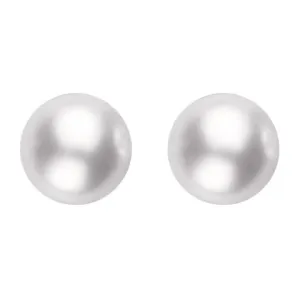 Mikimoto 18ct White Gold 8mm White Grade AA Pearl Stud Earrings
