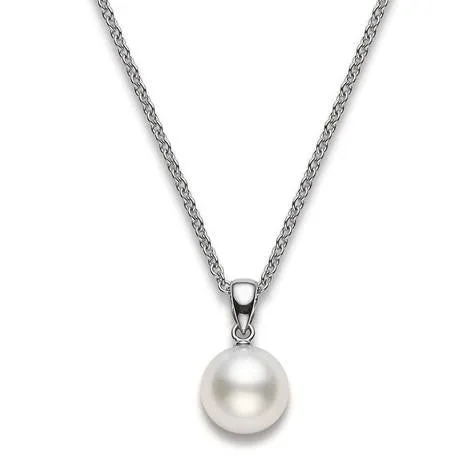 Mikimoto 18ct White Gold 9mm White A  South Sea Pearl Necklace