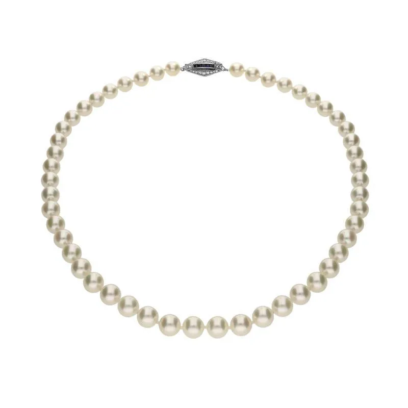 Mikimoto 18ct White Gold Vintage White Grade A Akoya Pearl Necklace