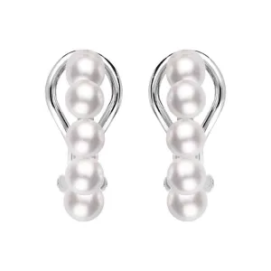 Mikimoto 18ct White Gold White Akoya Pearl Bubble Earrings
