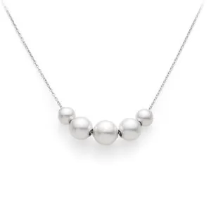 Mikimoto 18ct White Gold White Akoya Pearl Necklace