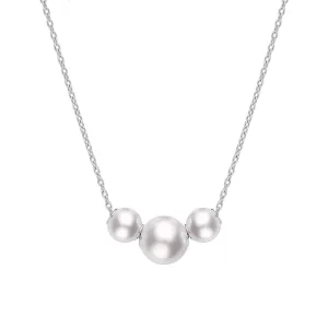Mikimoto 18ct White Gold White Akoya Pearl Triple Necklace