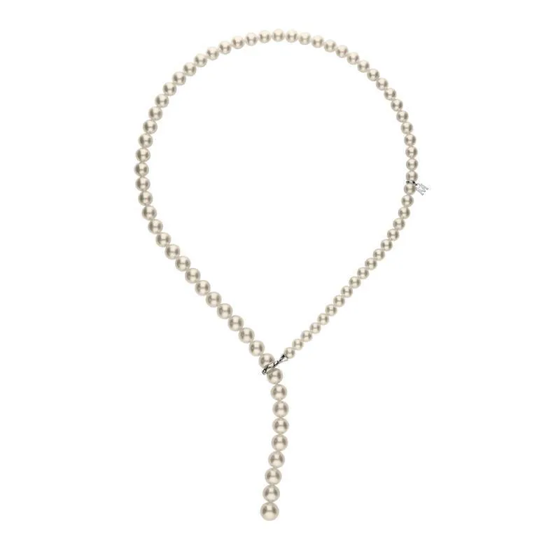 Mikimoto 18ct White Gold White Grade A Akoya Pearl Necklace