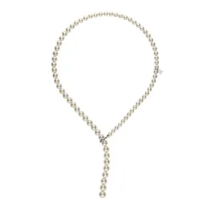 Mikimoto 18ct White Gold White Grade A Akoya Pearl Necklace