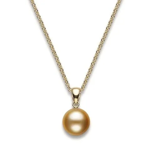 Mikimoto 18ct Yellow Gold 11mm Golden A  South Sea Pearl Necklace