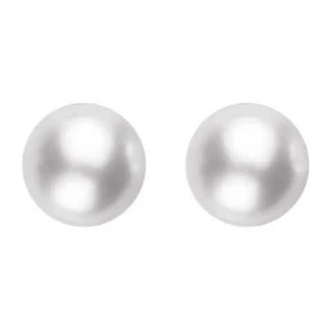 Mikimoto 18ct Yellow Gold 7mm White Grade A Pearl Stud Earrings
