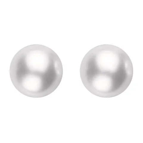 Mikimoto 18ct Yellow Gold 7mm White Grade AA Pearl Stud Earrings