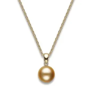 Mikimoto 18ct Yellow Gold 9mm Golden A  South Sea Pearl Necklace