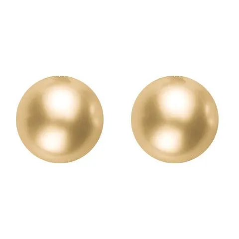 Mikimoto 18ct Yellow Gold 9mm Golden South Sea A  Pearl Stud Earrings