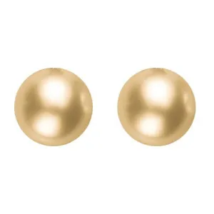 Mikimoto 18ct Yellow Gold 9mm Golden South Sea A  Pearl Stud Earrings